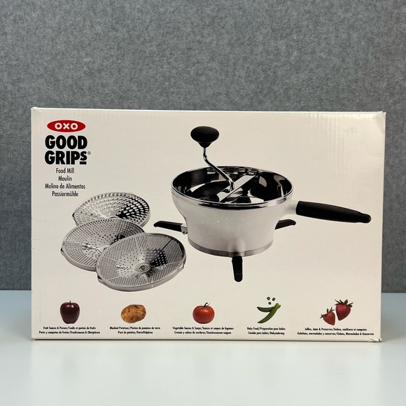 OXO Good Grips Food Mill 3-in-1 Design Fine Medium Course Purées Stainless Steel - Picture 10 of 14